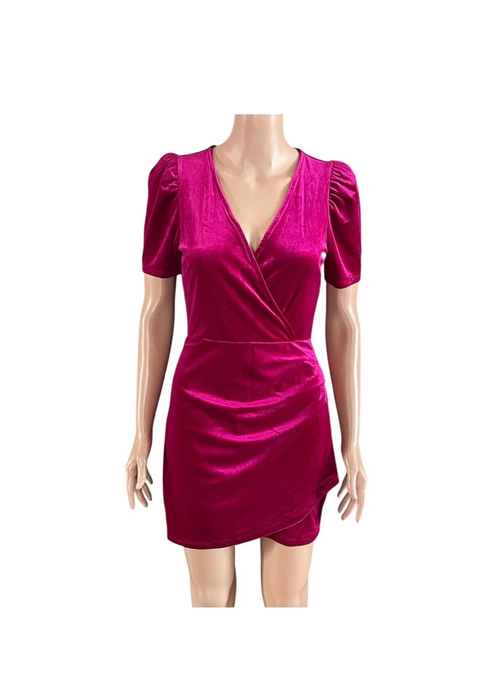 Wild Fable Fuchsia Velvet Mini Dress XS